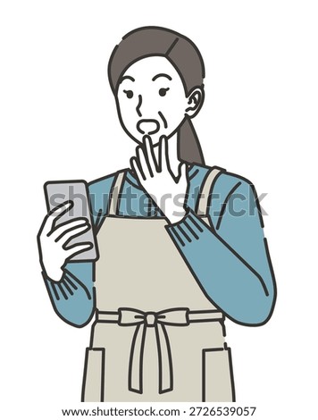 Homemaker Looking Surprised at Smartphone