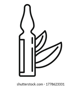 Homeopathy ampule icon. Outline homeopathy ampule vector icon for web design isolated on white background