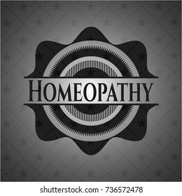 Homeopathy black emblem. Vintage.