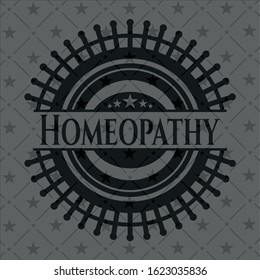 Homeopathy black emblem. Vintage. Vector Illustration. Detailed.