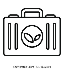 Homeopathy case box icon. Outline homeopathy case box vector icon for web design isolated on white background