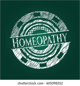 Homeopathy chalkboard emblem