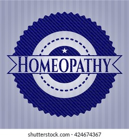 Homeopathy denim background