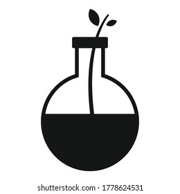 Homeopathy eco flask icon. Simple illustration of homeopathy eco flask vector icon for web design isolated on white background