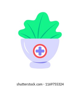 Homeopathy icon isolated on white. Vector illustration.