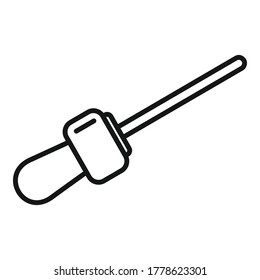Homeopathy oil pipette icon. Outline homeopathy oil pipette vector icon for web design isolated on white background