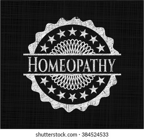 Homeopathy on chalkboard