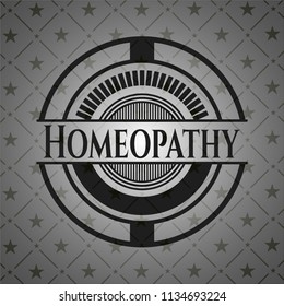 Homeopathy realistic black emblem