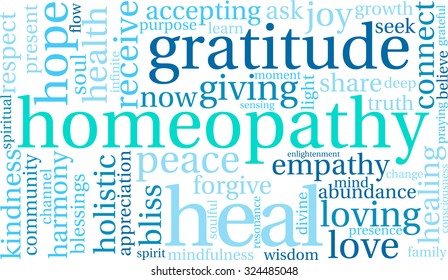 Homeopathy word cloud on a white Background.
