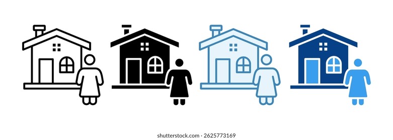 Hausbesitzer-Symbol Sammlung mehrerer Stile festlegen