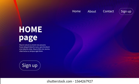 Homepage abstract graphic vector design, gradient backgrouns, blue webdesign  