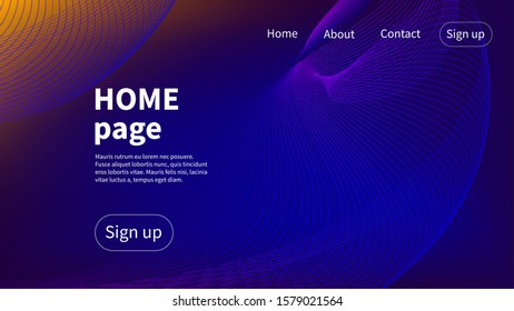 Homepage abstract graphic vector design, gradient backgrouns, blue webdesign  