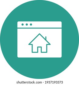 Homepage, browser, website icon vector image. Can also be used for Web Marketing. Suitable for use on web apps, mobile apps and print media.