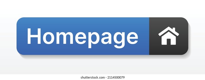 Homepage button. Internet homepage website symbol isolated on white background.