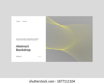 Homepage design. Abstract background illustration. Flat geometric shapes, lines composition. Eps10 vector.