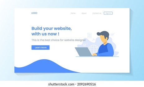 Homepage design template for your website business