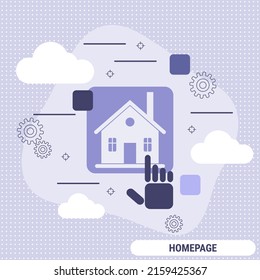Homepage Flat Design Style Vector Concept Illustration