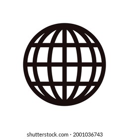 homepage, globe symbol design icon vector.