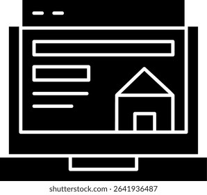 Homepage Glyph Vector Icon Design