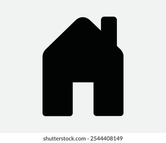 Homepage Home House Real Estate Dwelling Hut Building Bungalow Property Structure Roof Chimney Door Condo Sign Icon Shape Outline Black White Vector