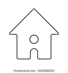 The homepage icon is set. Home page icon. Simple house symbol. Building icon. Vector illustration.