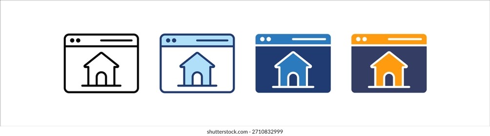 Homepage Icon Set Colección de estilo múltiple