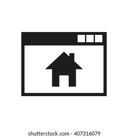 Homepage icon. vector design. Home symbol. web. graphic. JPG. AI. app. logo. object. flat. image. sign. eps. art. picture - stock vector