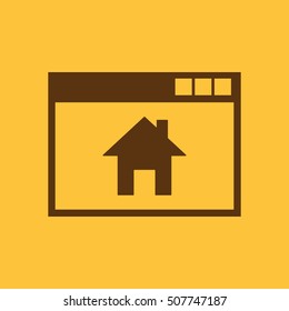 Homepage icon. vector design. Home, Homepage symbol. web. graphic. JPG. AI. app. logo. object. flat. image. sign. eps. art. picture - stock vector
