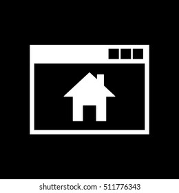 Homepage icon. vector design. Home, Homepage symbol. web. graphic. JPG. AI. app. logo. object. flat. image. sign. eps. art. picture - stock vector