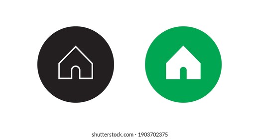 Startseite Symbol Vektorgrafik im flachen Stil. Symbol-Bild des Hauses