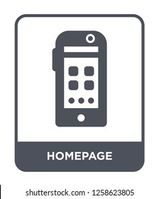 homepage icon vector on white background, homepage trendy filled icons from Mobile app collection, homepage simple element illustration