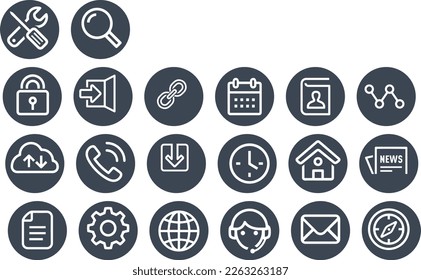 Homepage Icons vector design website