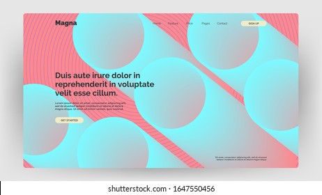 Homepage, landing page background. Abstract liquid, fluid shapes composition. 3D effect with blend gradient. 