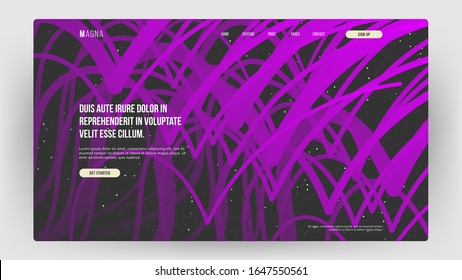 Homepage, landing page background. Abstract liquid, fluid shapes composition. 3D effect with blend gradient. 