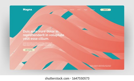 Homepage, landing page background. Abstract liquid, fluid shapes composition. 3D effect with blend gradient. 