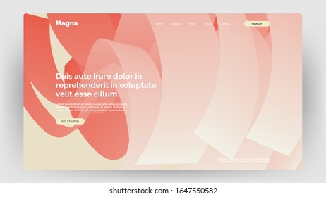 Homepage, landing page background. Abstract liquid, fluid shapes composition. 3D effect with blend gradient. 