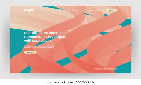 Homepage, landing page background. Abstract liquid, fluid shapes composition. 3D effect with blend gradient. 