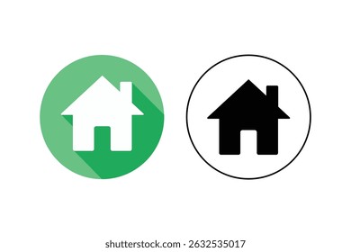 Startseite Navigation Vektorsymbole, Vektor-Home-Button-Symbol, Home-Symbol für mobile Apps, Home-Navigation-Button-Symbol