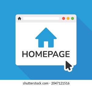 Homepage auf dem Webbrowser-Symbol.