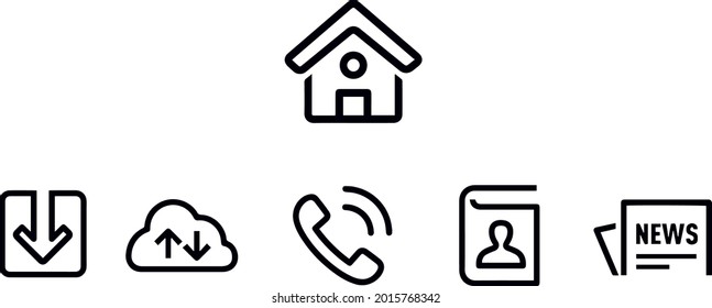 Homepage outline  Icons vector design 