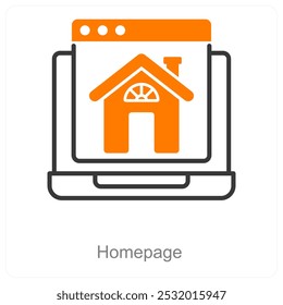 Homepage and technology icon concept