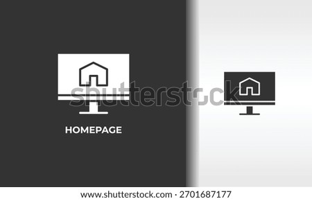 Homepage Vector, Icon Or Logo Sign Isolated Symbol Illustration
