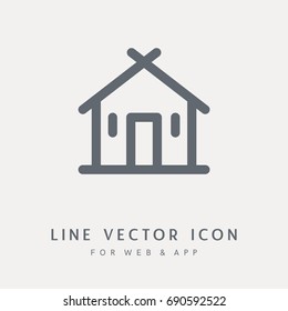 Homepage vector icon. Single isolated object. For web and App.