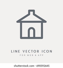 Homepage vector icon. Single isolated object. For web and App.