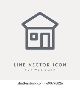 Homepage vector icon. Single vector object. Ready for web site of App.