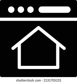homepage vector illustration isolated on a transparent background. glyph vector icons for concept or web graphics.
