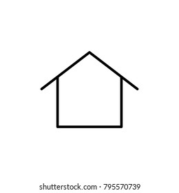 homepage vector sign web icon thin line black