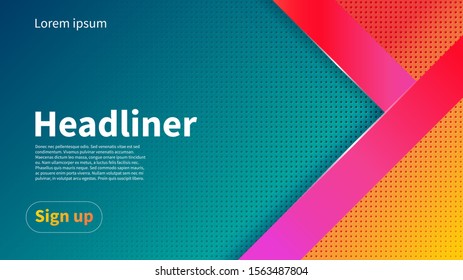 Homepage, vector template of presentation, webdesign element