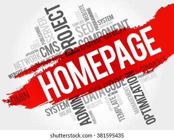 Homepage word cloud, business concept