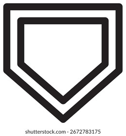 Homeplate Modern Vector Icon - Minimal Illustration Symbol Template für Web Mobile App UI Design